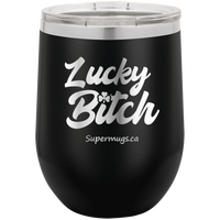 Lucky Bitch Irish - Wine glass