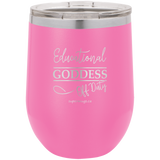 Educational Goddess Off Duty graphic - Wine glass