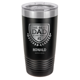 Best Dad In The World Crest Father's Day Graphic Tumbler