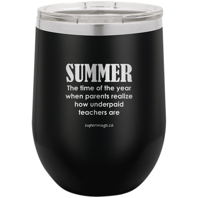 Summer The Time Of The Year -Wine glass