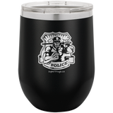 Police Muscle Crest Graphic -Wine glass
