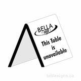 Custom 3" x 3" Engraved Tent Sign (10 Pack)  www.tablesigns.ca