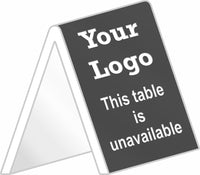 Custom 4" x 6" Engraved Tent Sign (10 Pack)  www.tablesigns.ca
