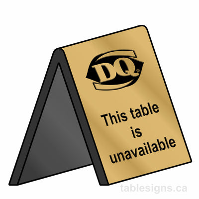 Custom 4" x 6" Engraved Tent Sign (10 Pack)  www.tablesigns.ca