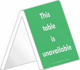 Stock 4" x 6" Engraved Tent Sign (25 Pack)  www.tablesigns.ca