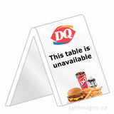 Custom 4" x 6" Full Color Tent Sign (10 Pack)  www.tablesigns.ca