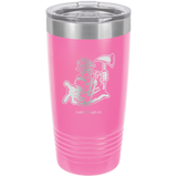 Firefighter With Reaching Hand Graphic - tumbler