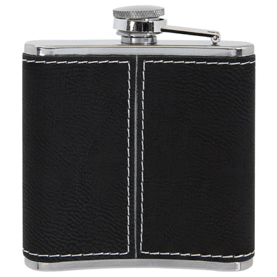 The Excelsior Premium Black Leatherette Flask