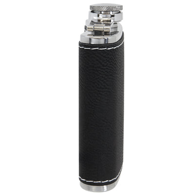 Coat Of Distinction Premium Black Leatherette Flask