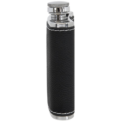 Coat Of Distinction Premium Black Leatherette Flask