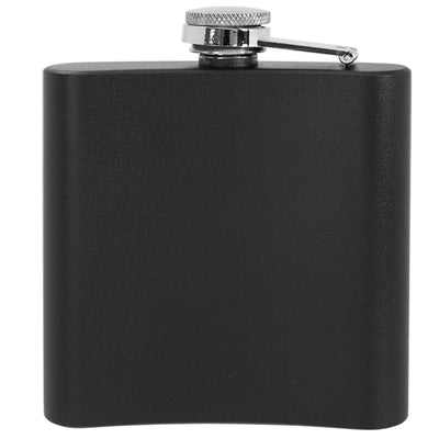 The Excelsior Black Powder Coated Leatherette Flask