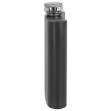 another side view of our black powder coated flask