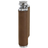 Coat Of Distinction Premium Brown Leatherette Flask