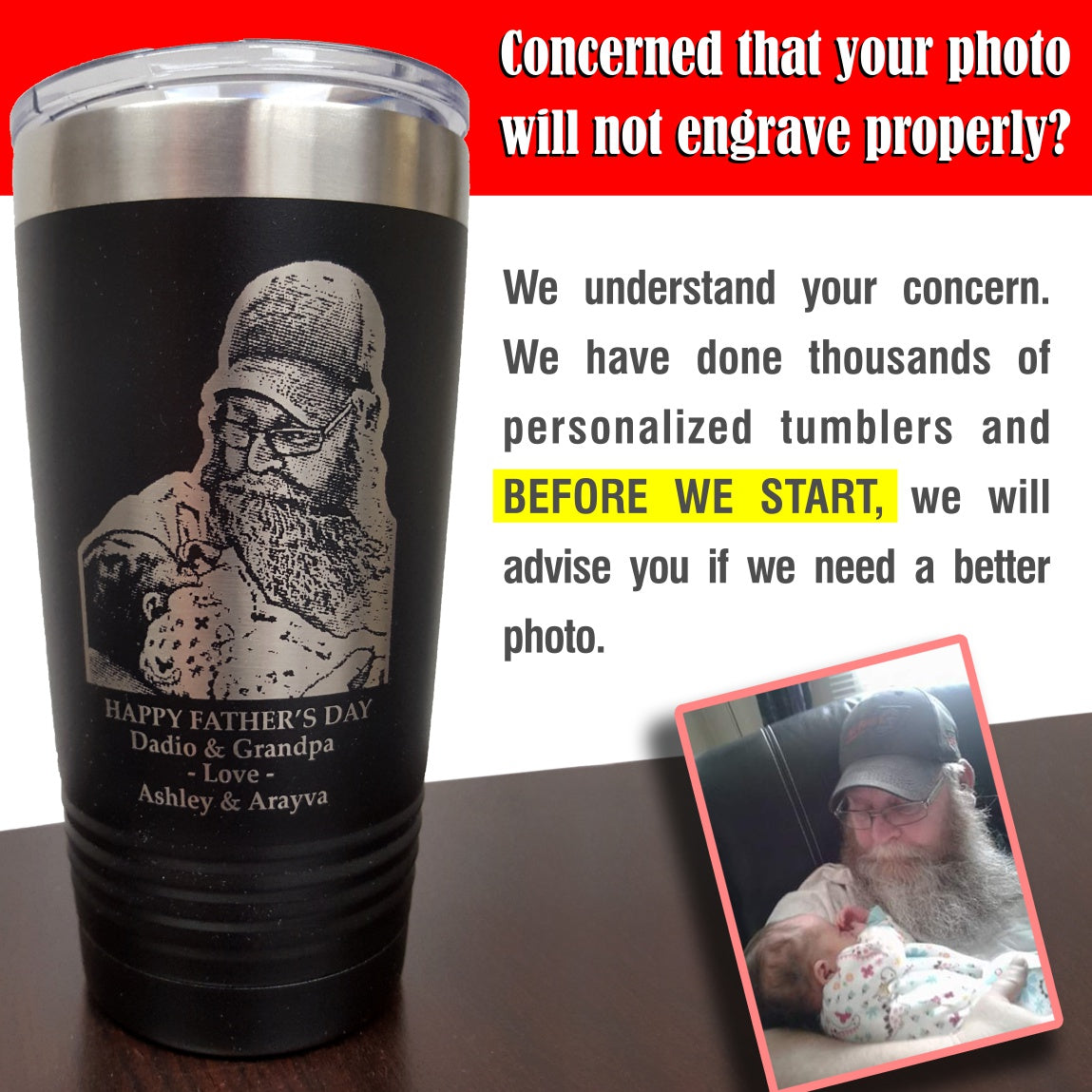 Custom Tumbler 16 Oz Custom Tumbler for Men, Beer Mug