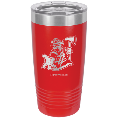 Firefighter With Reaching Hand Graphic - tumbler