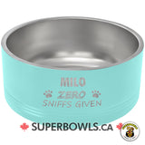 Zero Sniffs Given Personalized Large Bowl