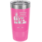 Copy of Standing Proud On The Front Lines Male Cashier - tumbler