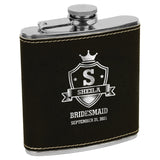 Coat Of Distinction Premium Black Leatherette Flask