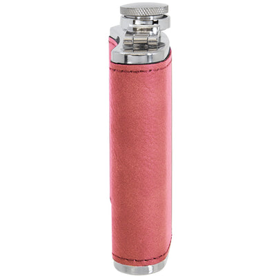 The Coat Distinction Premium Pink Leatherette Flask
