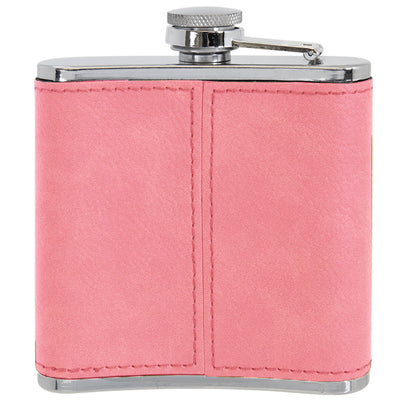 The Coat Distinction Premium Pink Leatherette Flask