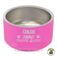 Zero Sniffs Given Personalized Medium Bowl