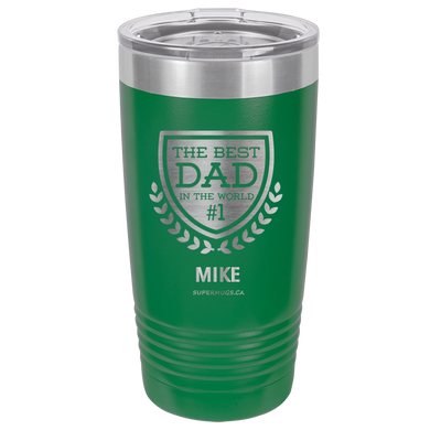 Best Dad In The World Crest Father's Day Graphic Tumbler